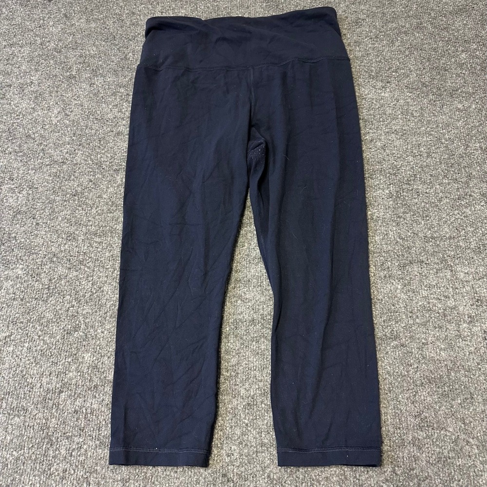 Athleta Capri Womens Size M Navy Blue Elation High Waisted Yoga Leggings